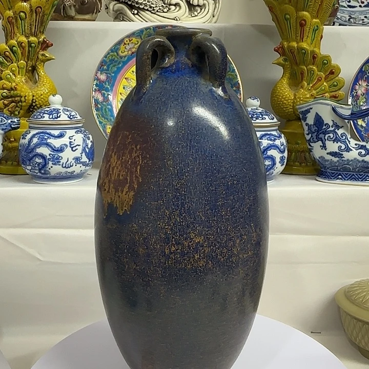 陶钧窑四喜瓶全品相