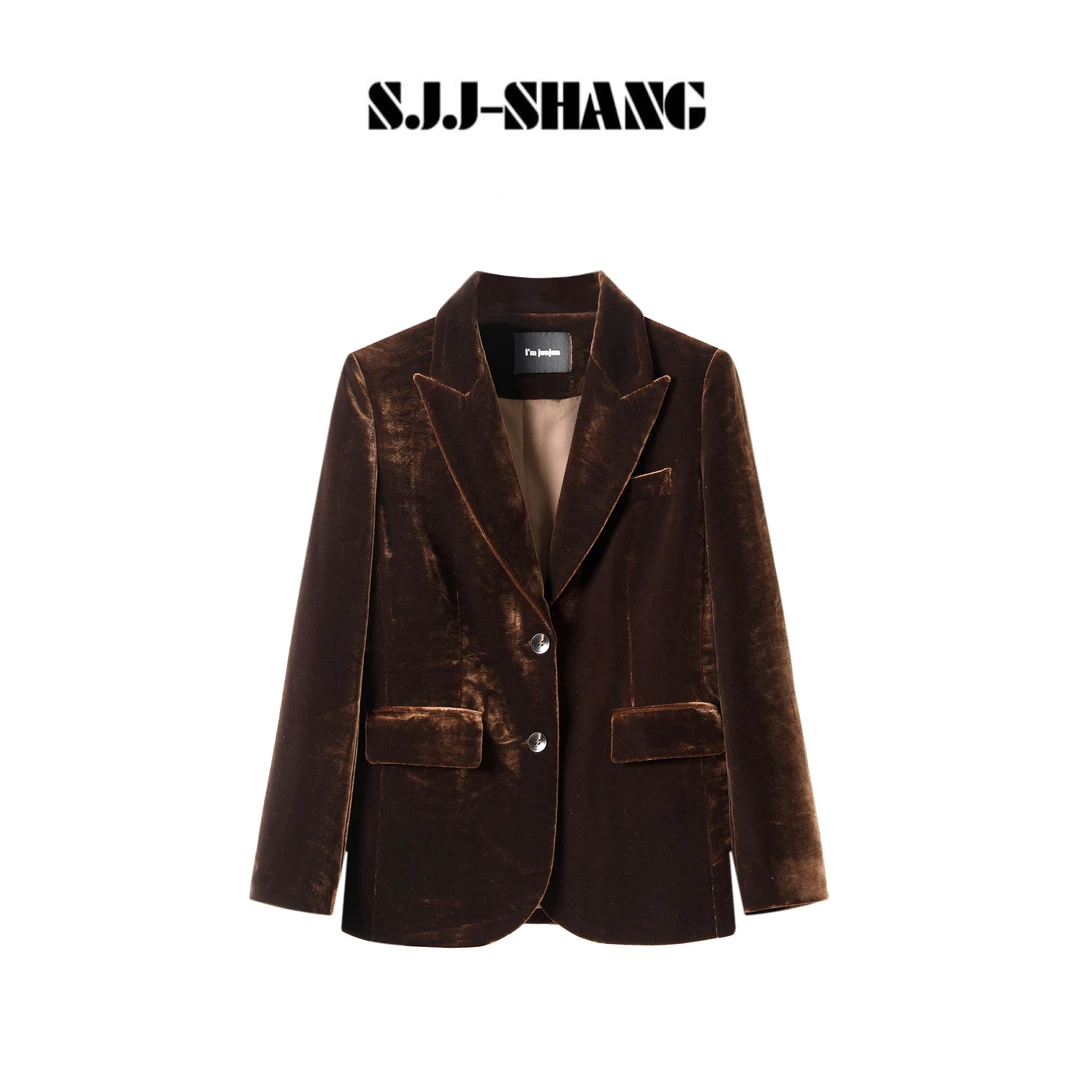 SJJ-SHANG【曼城】马拉系列定制丝绒长袖时尚西装外套q135532p
