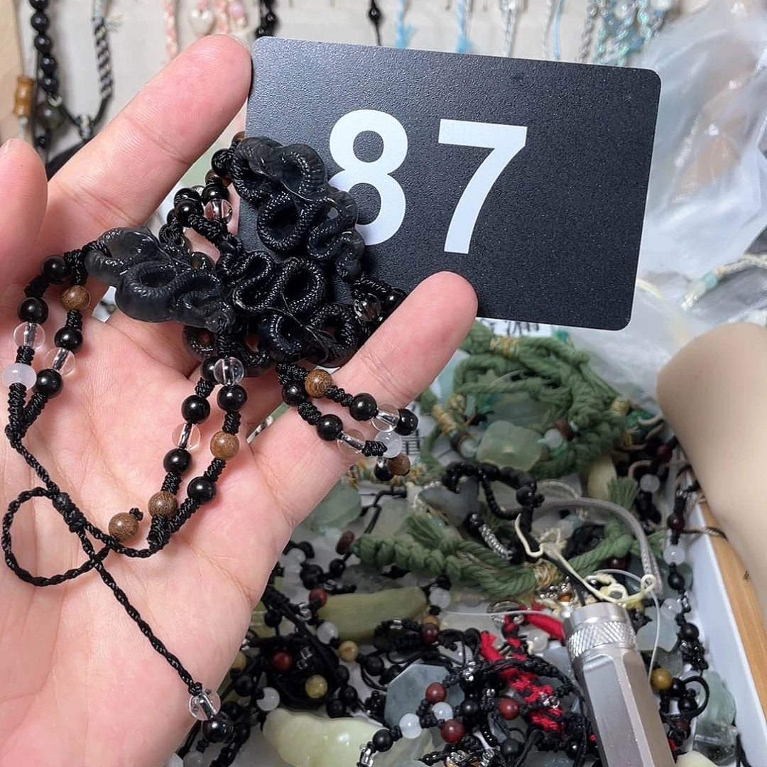 蛇纹石玉手链合金