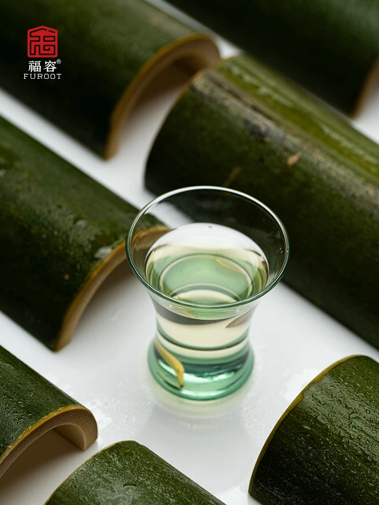 福容金香杯品茗杯主人杯家用客杯高硼硅玻璃杯耐高温加厚功夫茶具