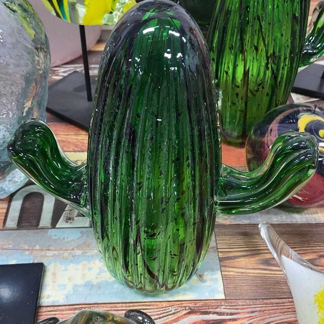 琉璃琉璃摆件仙人掌花瓶23