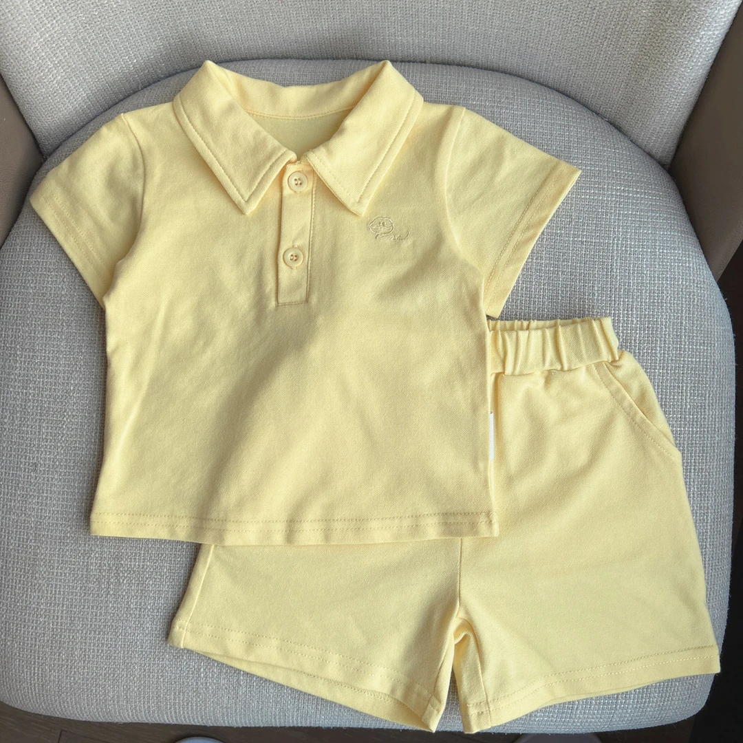 【翻领套装 小洛妈咪】婴儿装男女童背心套装夏装宝宝C28