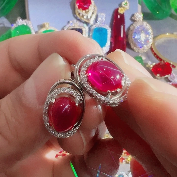 非金属红色蓝色满镶嵌