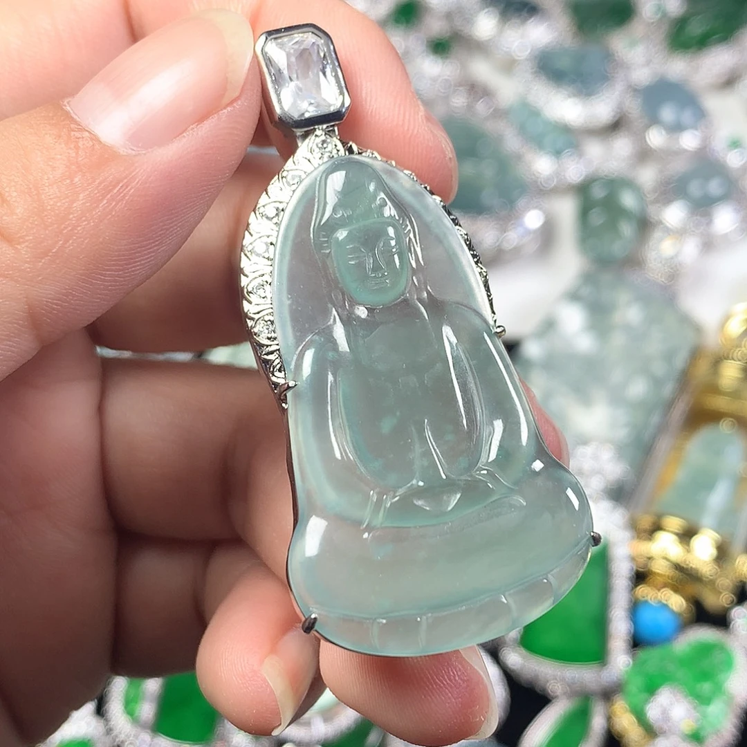 翡翠未镶嵌吊坠(不含链)