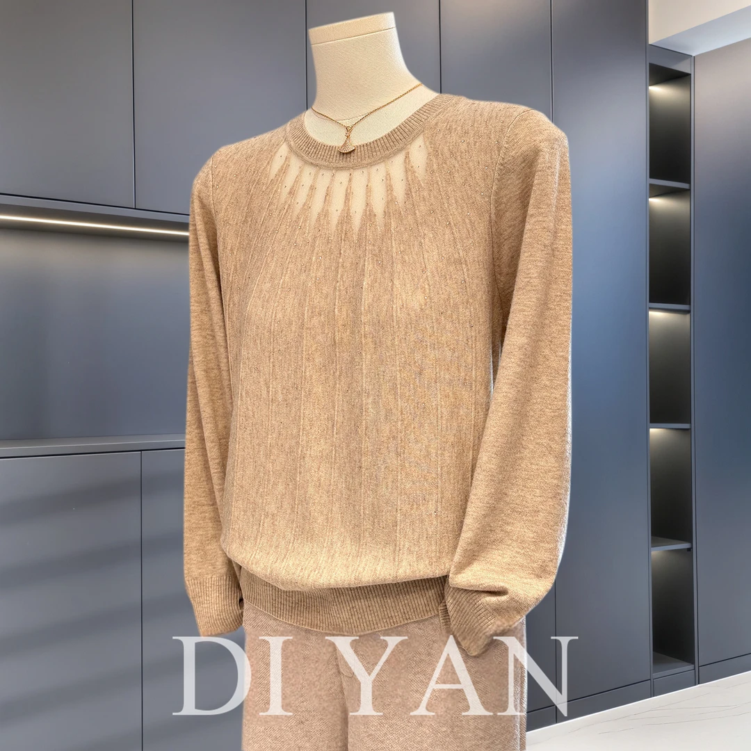 时尚洋气妈妈装针织衫女套头秋装新款上衣气质百搭小衫中老年打底