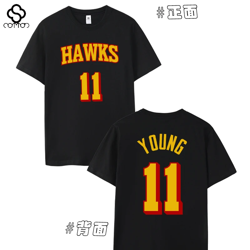 春夏季亚特兰大老鹰队11号短袖特雷杨T恤球衣纯棉休闲运动大尺码