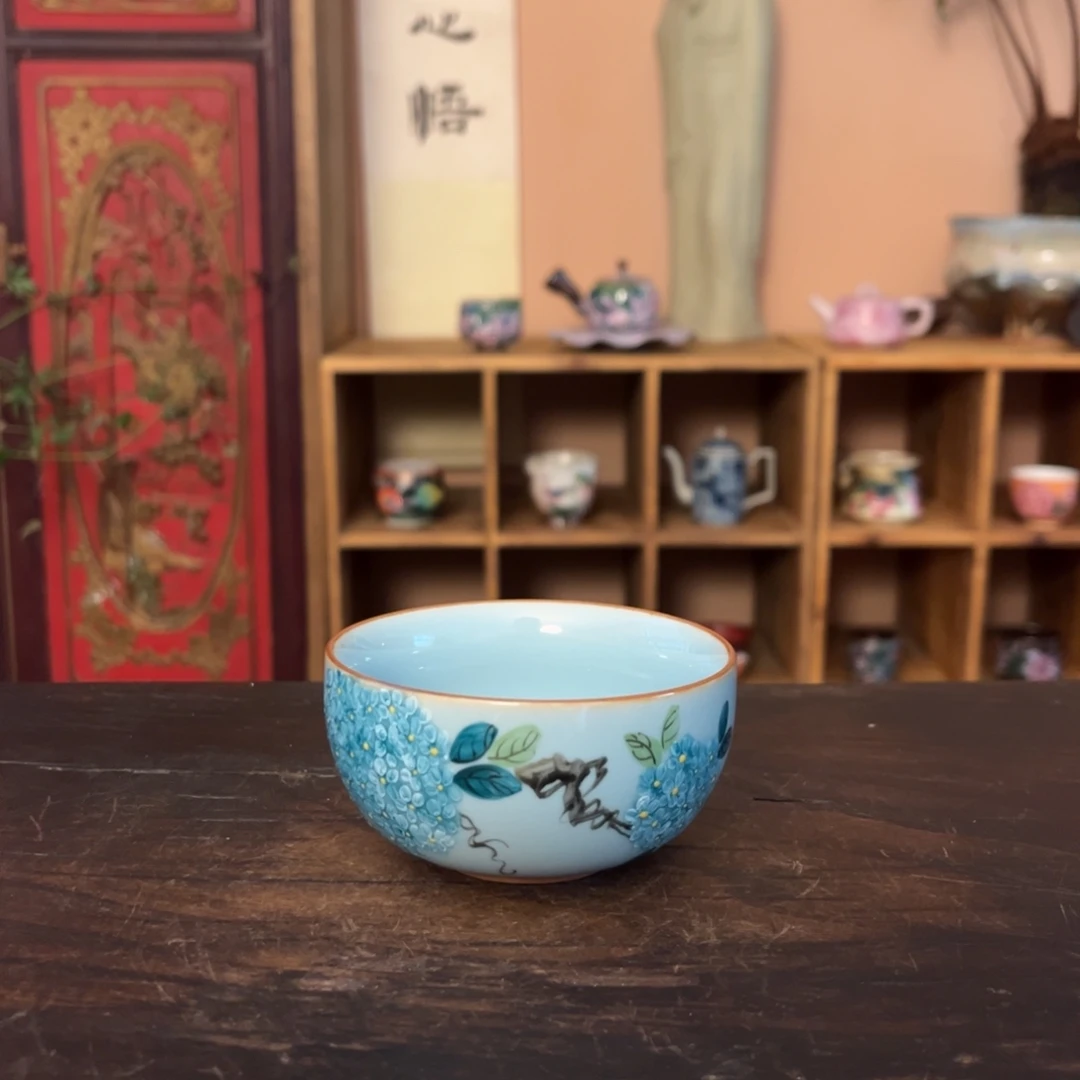 柴烧纯手工手绘陶瓷