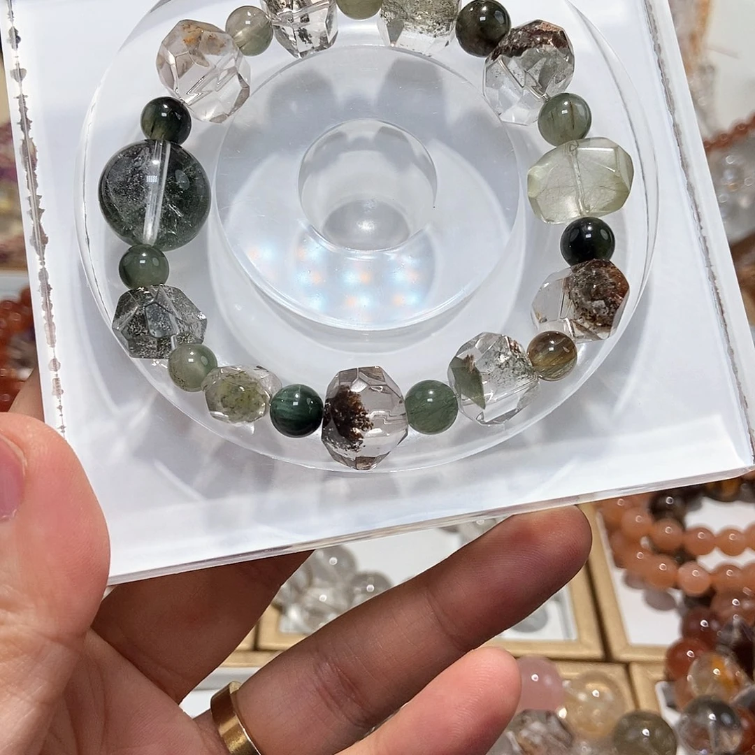 未镶嵌手串水晶木*?随形