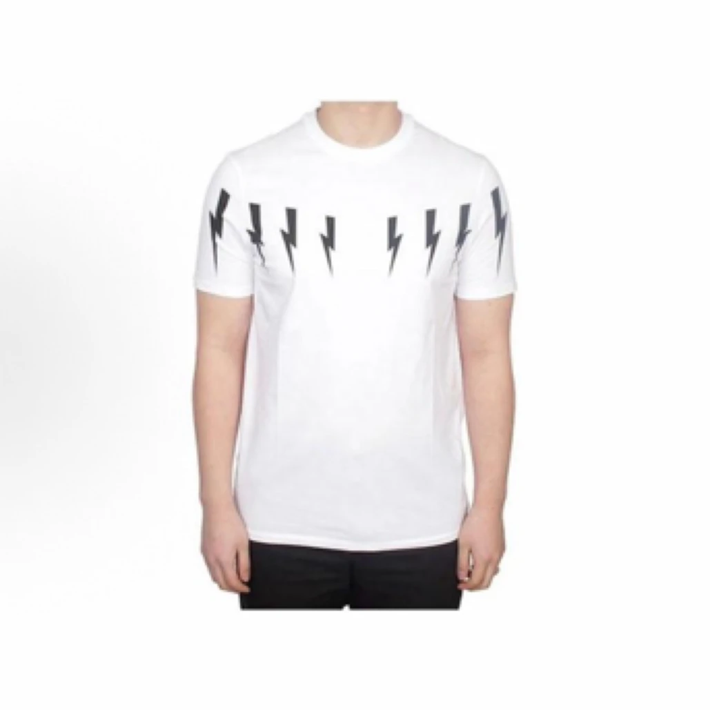 99新 YSL/圣罗兰 NeilBarrett闪电几何图案印花短袖/m码/公价2300