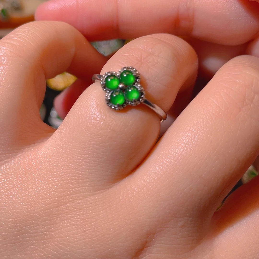 翡翠银S925镶嵌吊坠(不含链)