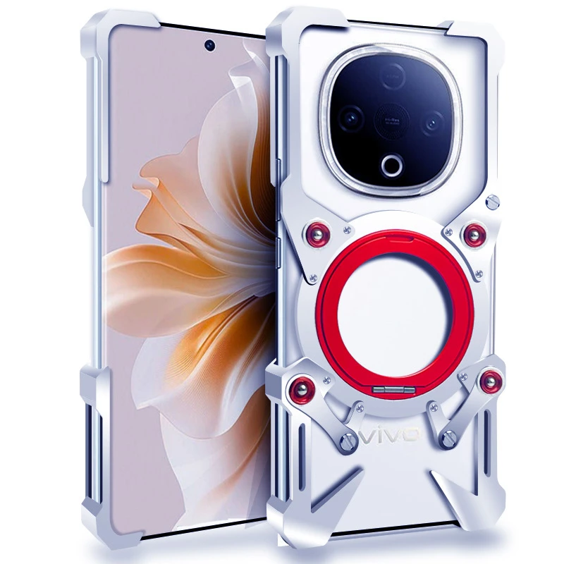 适用vivox200s手机壳金属无边框vivox100磁吸支架防摔vivoy300pro