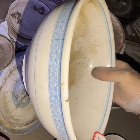 瓷片国营厂库存微瑕21厘米2