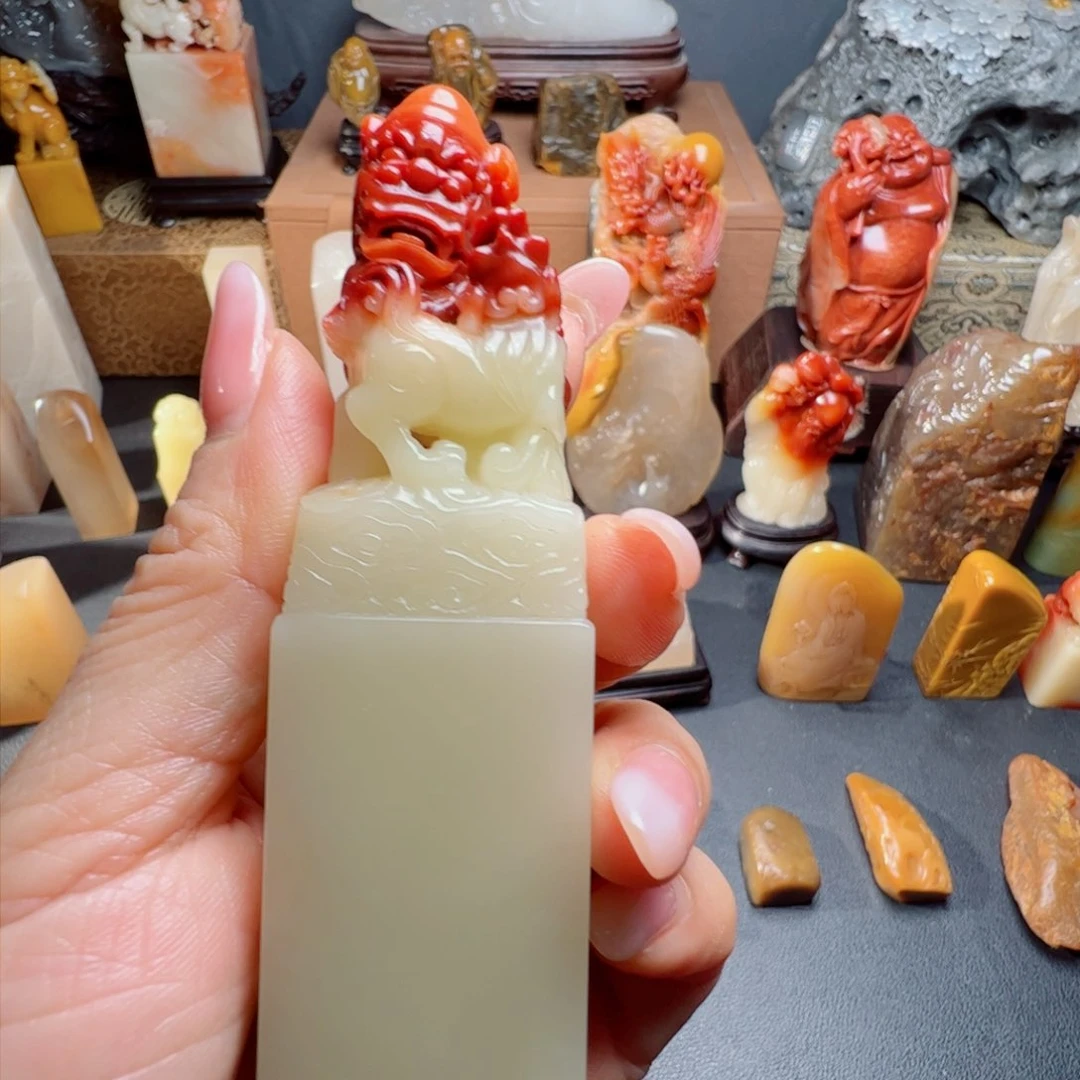 寿山石印石陶*寿山石芙蓉印章石