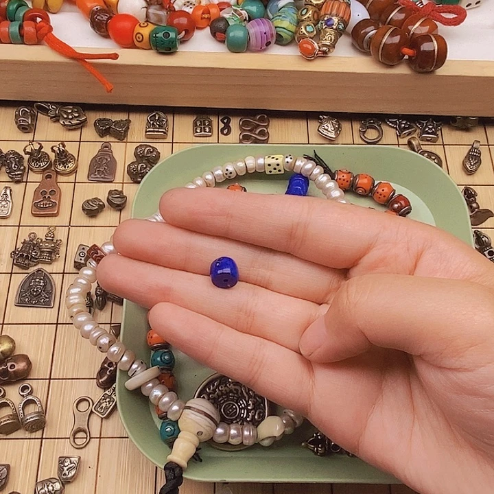 留***猫花岗石非金属藏式元素饰品配珠