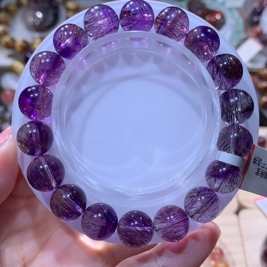 水晶手链未镶嵌紫超七11mm