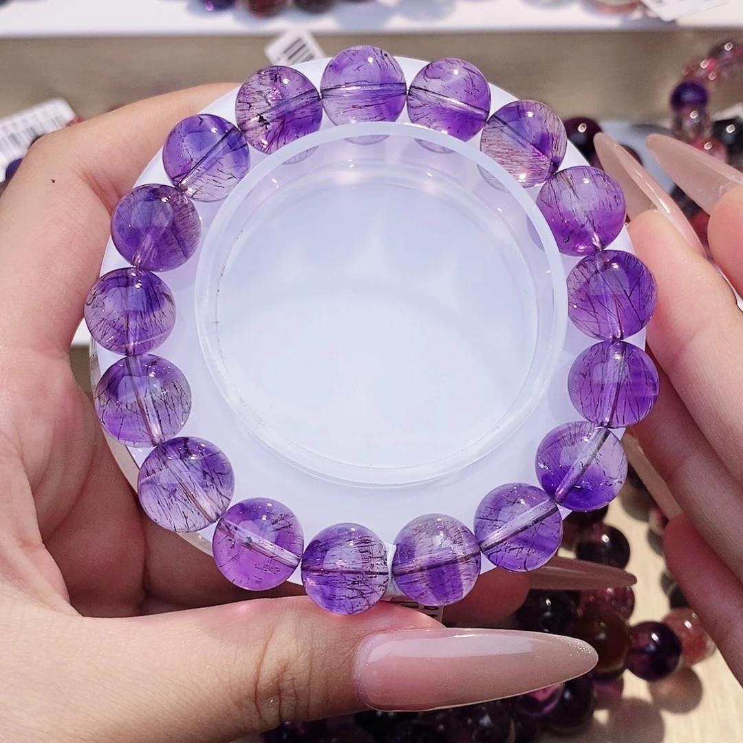 水晶手链未镶嵌紫超七12+