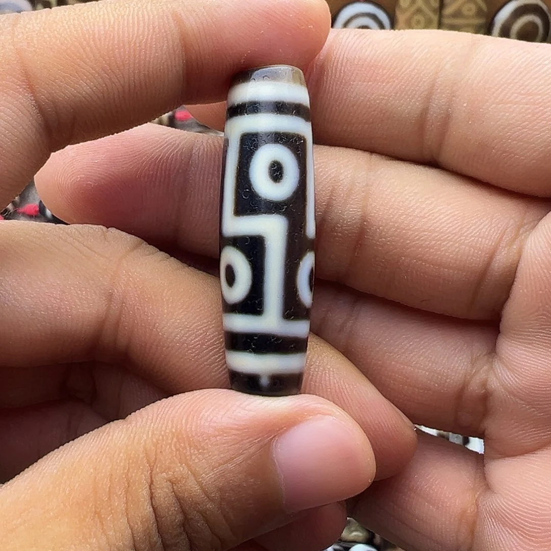 玛瑙/玉髓未镶嵌吊坠(赠链)聚缘古法折线六眼天珠