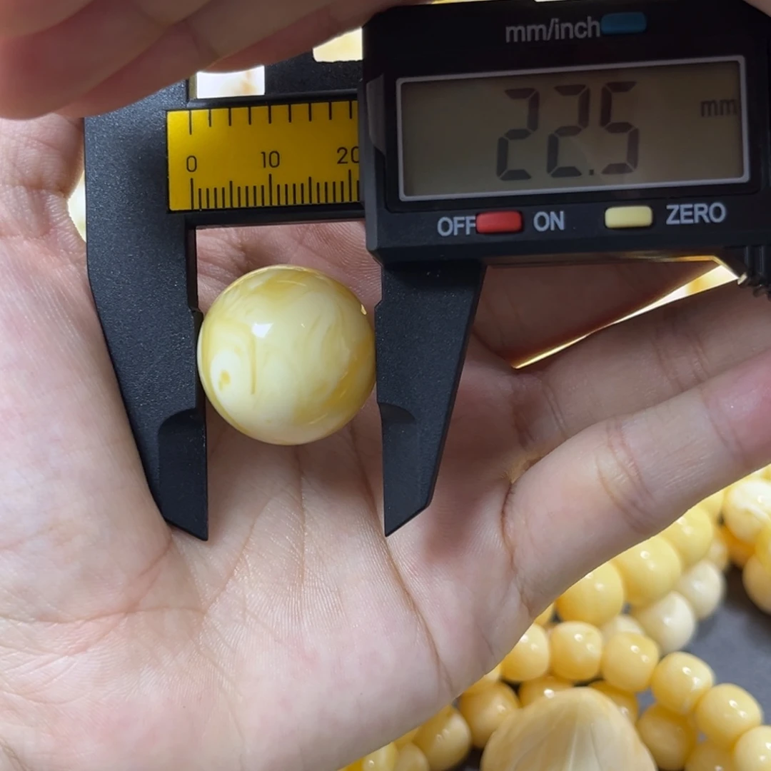 琥珀未镶嵌手串单珠圆珠
