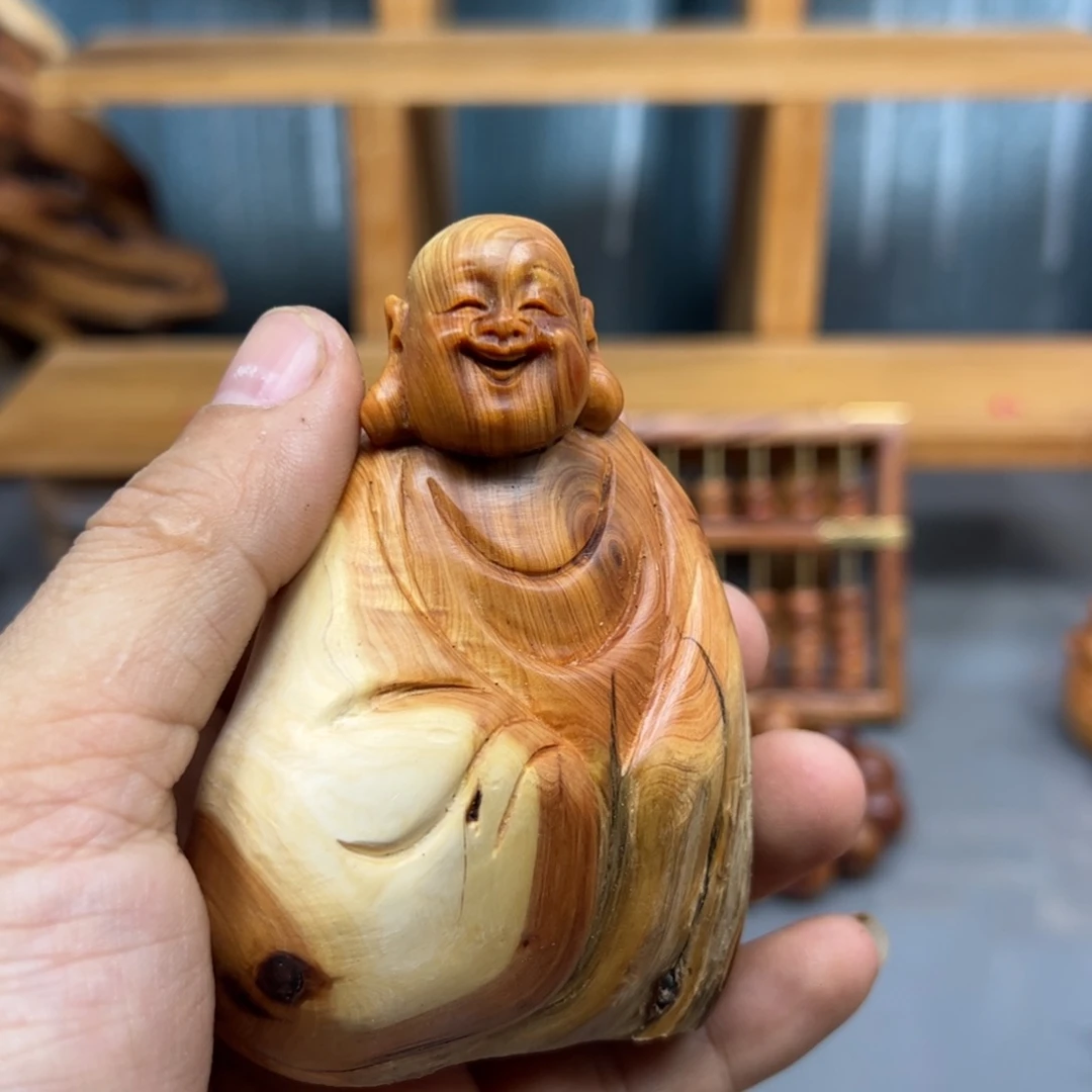 儒***姐木崖柏木摆件手把件