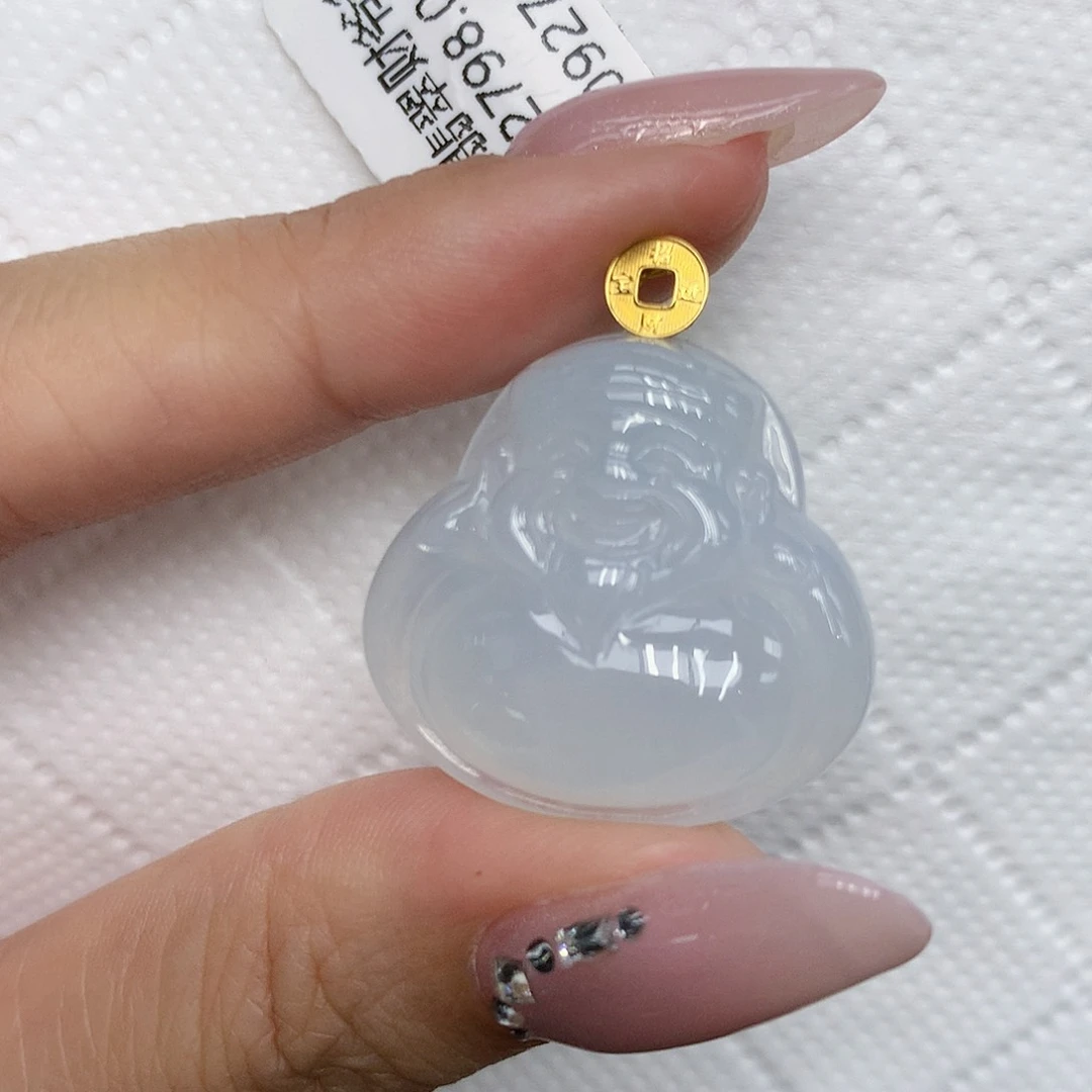 颈饰18K金镶嵌翡翠