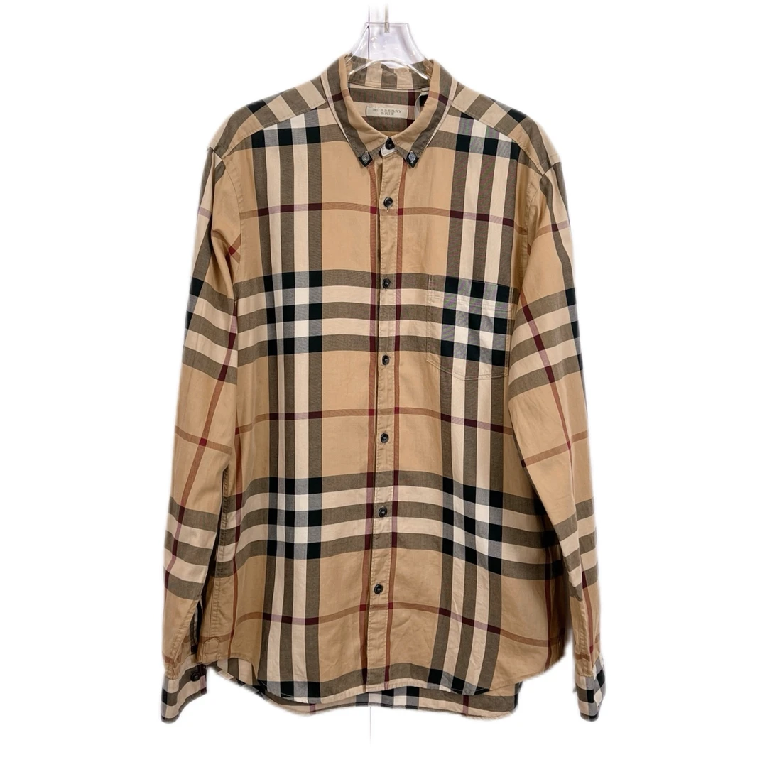 99新/Burberry/博柏利/M码/Vintage格纹长袖衬衫/010374