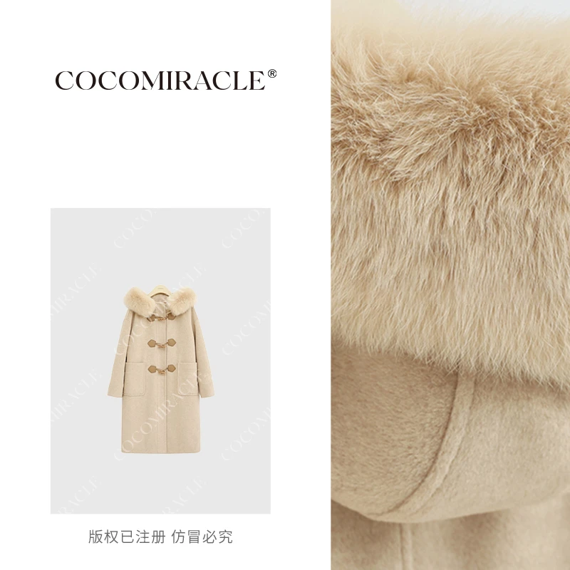 【黄蓉推荐】冬季新款连帽狐狸毛90白鸭绒大衣 Q38DY7131