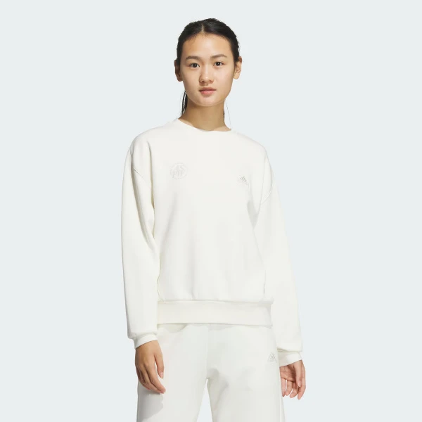 adidas LOUNGE CREW SWEATSHIRT 运动休闲长袖卫衣套头衫 JJ3577