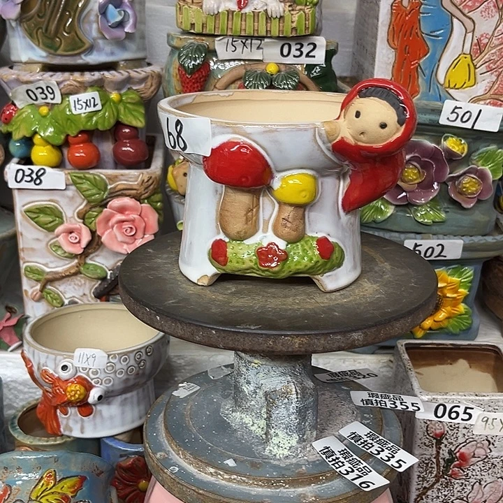 粗陶材质多肉花盆