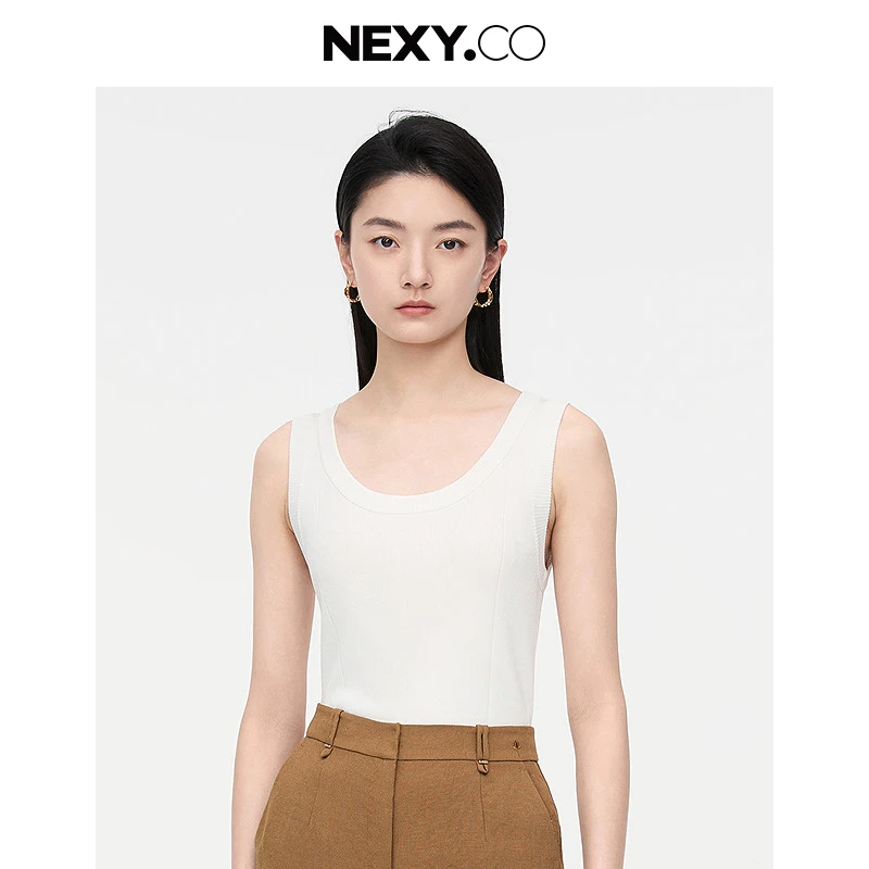 【婷婷专属】NEXY.CO/奈蔻背心白色内搭打底女士夏季修身XG00441V0
