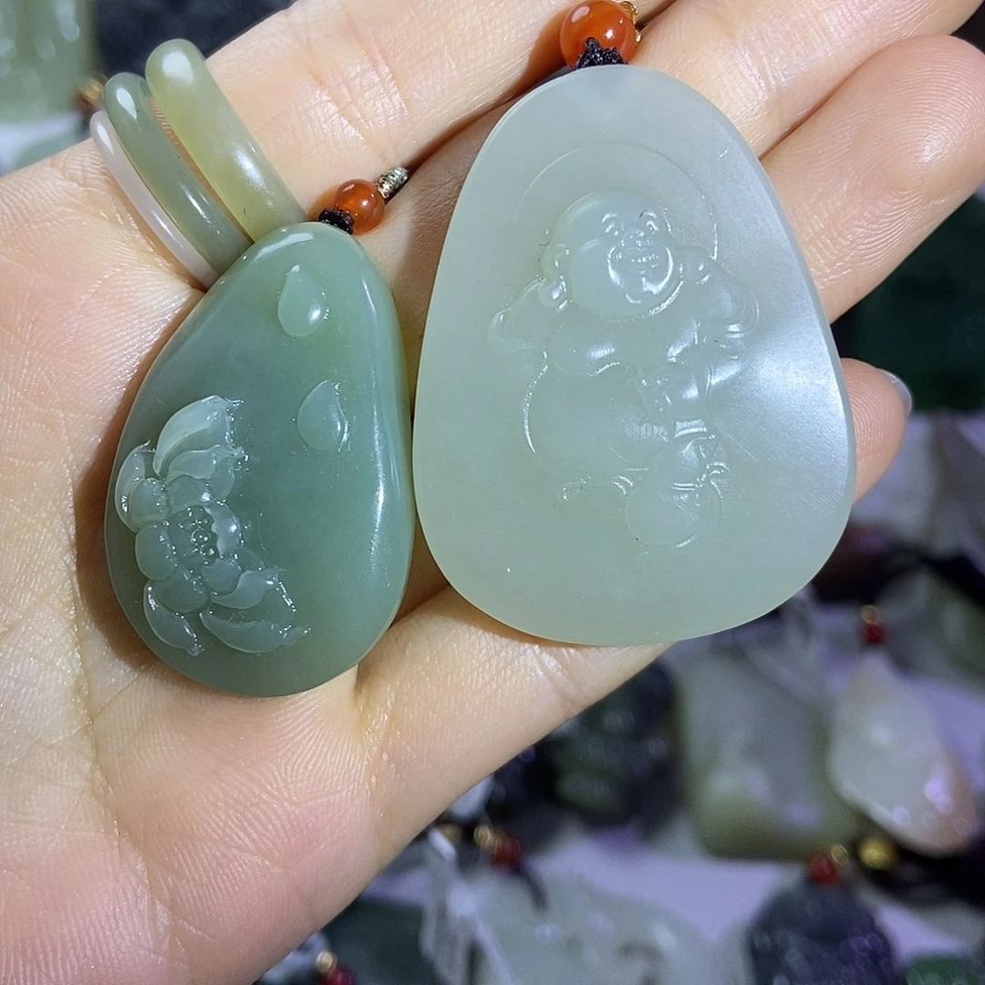 和田玉（糖玉）颈饰未镶嵌芫*?