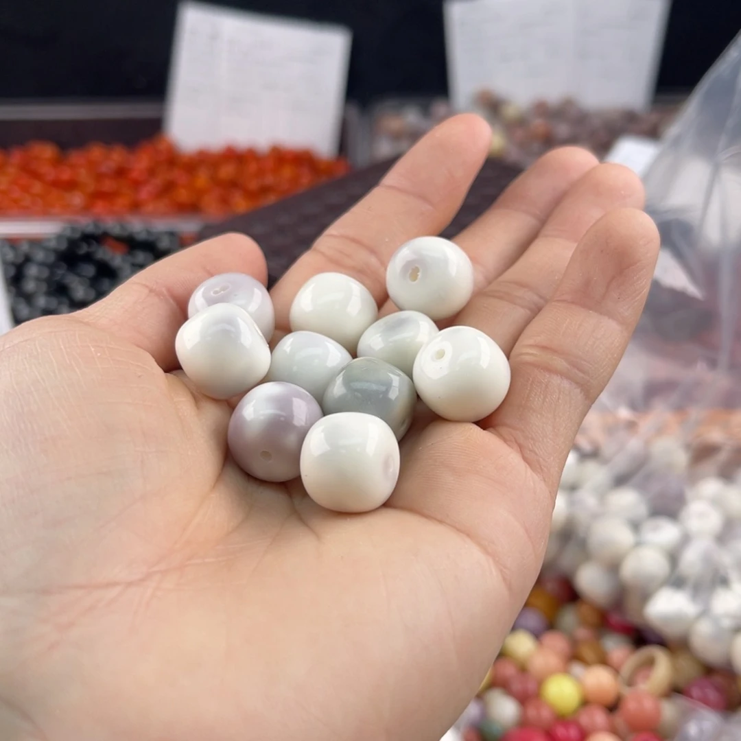 白玉菩提吊坠c 15mm/30+5/芋泥奶糖