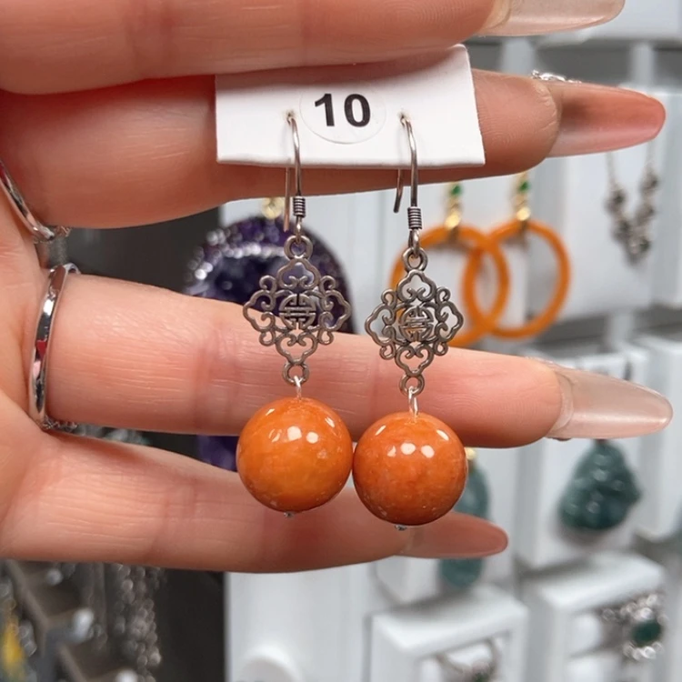 【闪购商品】翡翠耳饰银S925镶嵌优化