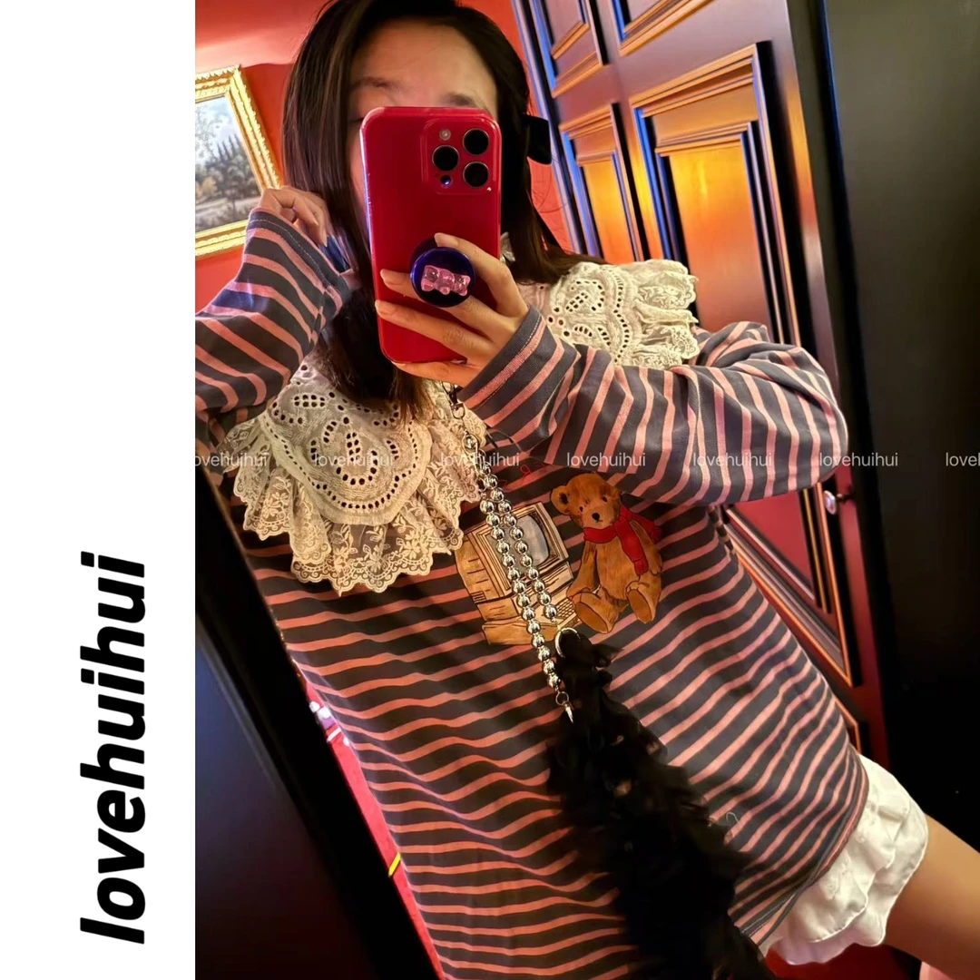 （NO退NO换） lovehuihui《乖乖熊》韩国超可爱小熊上衣