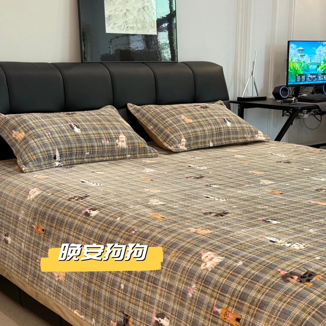 【秋冬必入款双11】高质量加厚牛奶绒床盖保暖舒适柔软细腻条纹简约