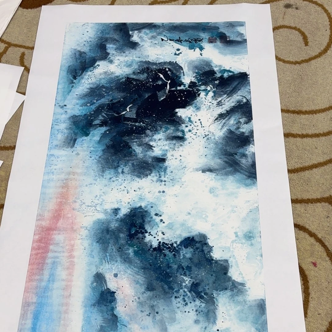 国画国画年启贺老师作品刘