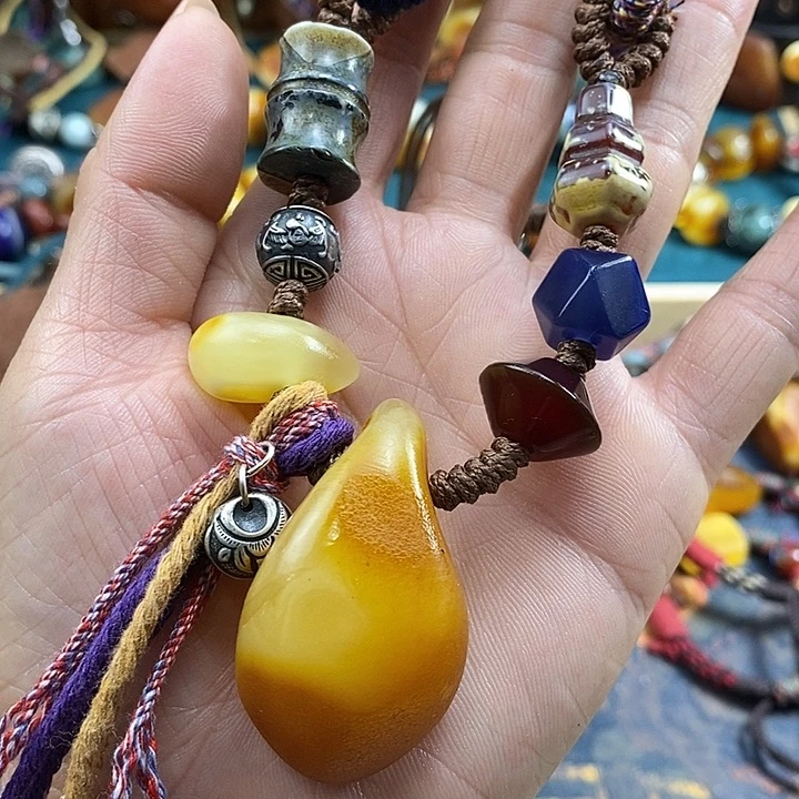 蜜蜡未镶嵌项链项链