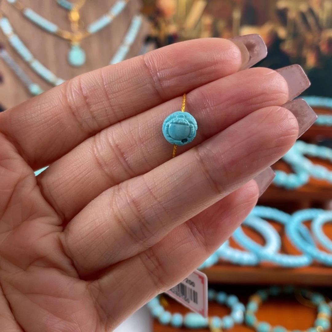 绿松石未镶嵌珠宝半成品绿松石无相宝宝佛卡8.2