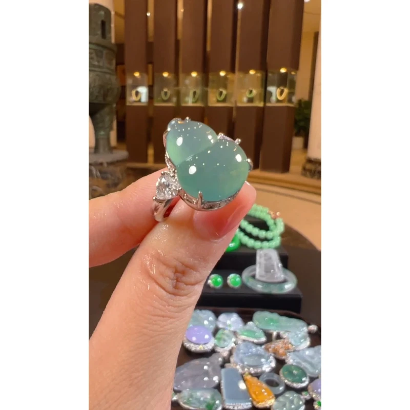 天然A货翡翠SW08葫芦戒指多样性发一