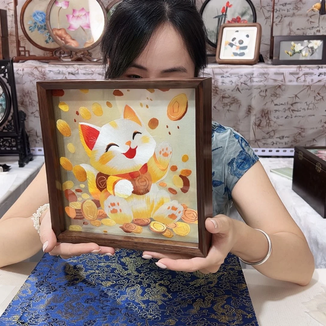 织绣苏绣摆台精工