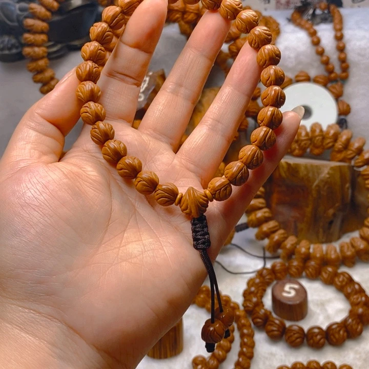 桃核手串Z***道精品玉龙脊手持