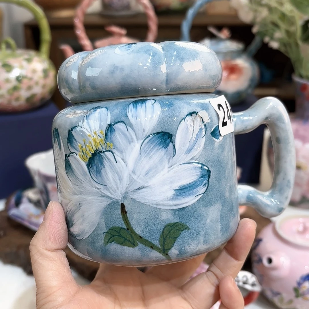 景德镇手绘高温釉下彩陶瓷茶具