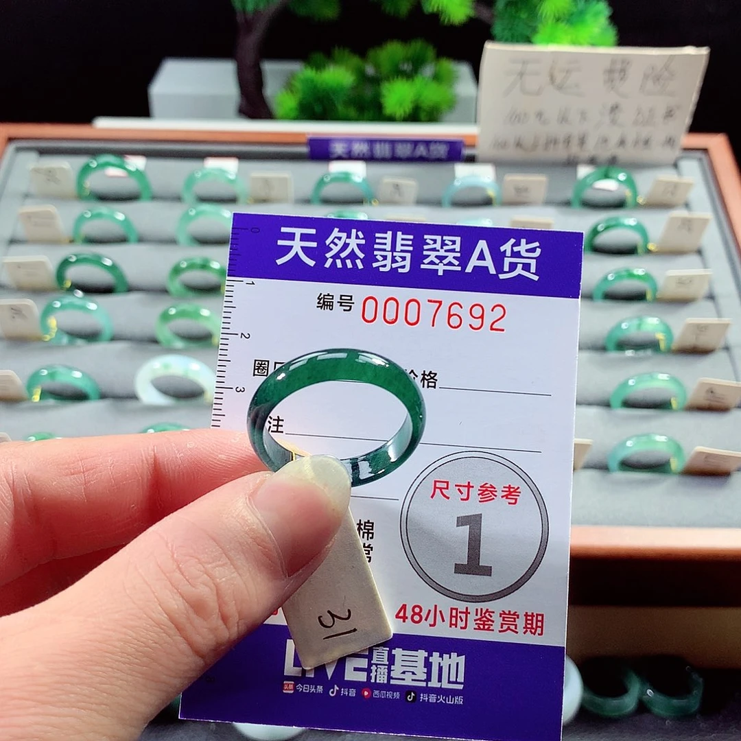 翡翠戒指未镶嵌簡**單31号