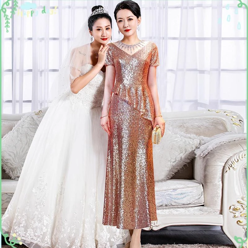 年轻喜妈妈婚宴改良旗袍2025新款连衣裙婆婆婚宴礼服女轻奢高级感