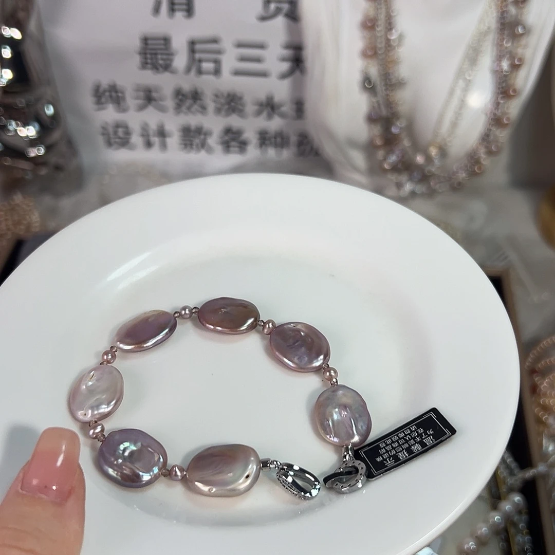 J***e淡水珍珠时尚设计款淡水珍珠银S925镶嵌