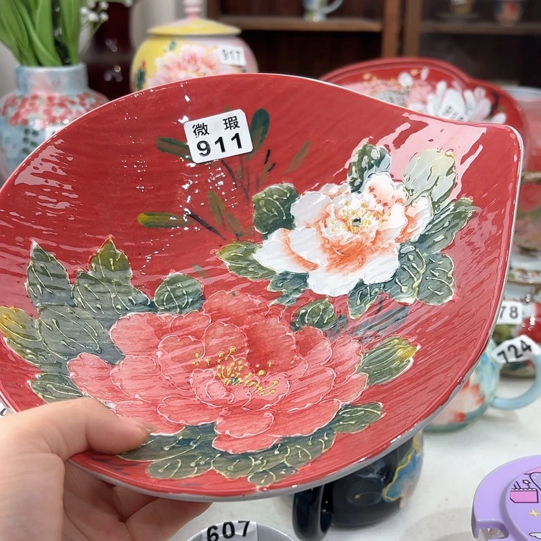 景德镇手绘高温釉下彩陶瓷茶具