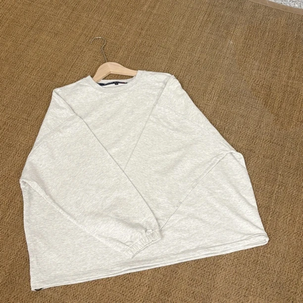 Tree  wiser  秋冬时尚圆领ins简约百搭休闲印花白色卫衣