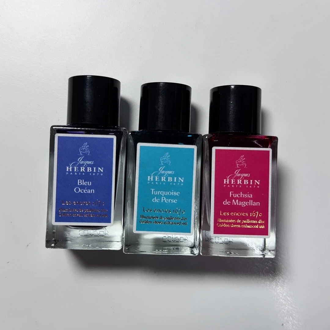 J.herbin彩色墨水3瓶裝