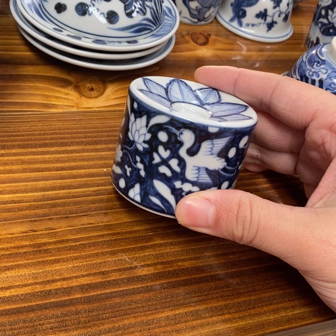 景德镇手工手绘茶具 香插盖置