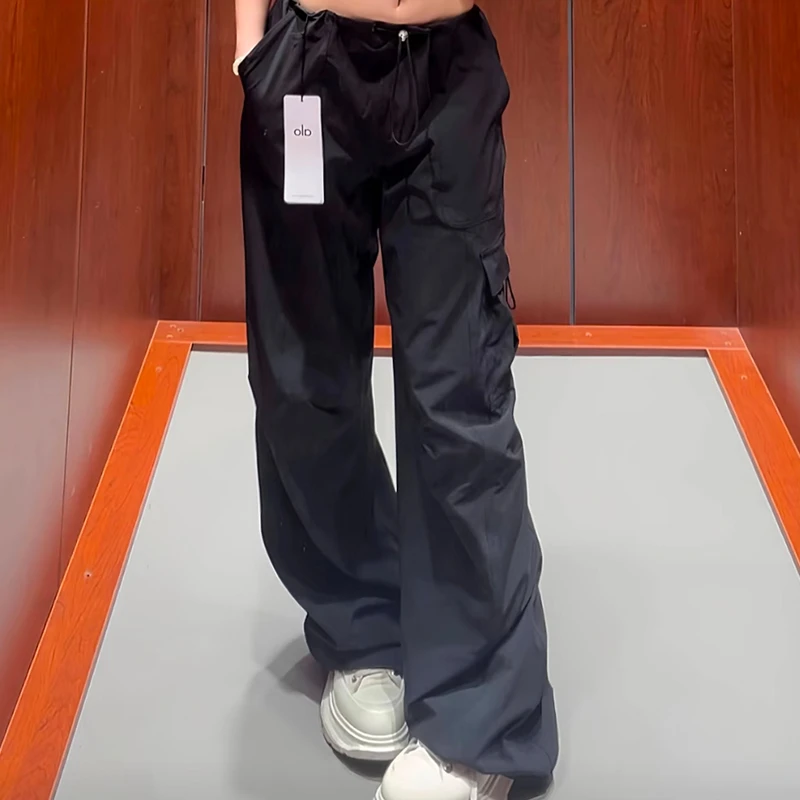 首尔正品ALO新款SANA同款休闲运动长裤系带工装速干裤修身宽松裤