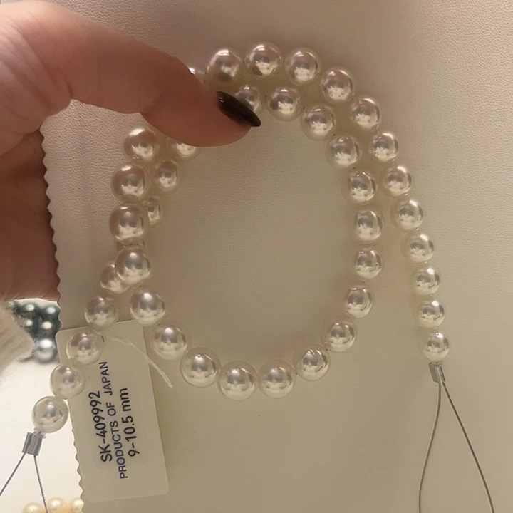 未镶嵌海水珍珠颈饰真科研SK凤凰宝石光9-10.5mm